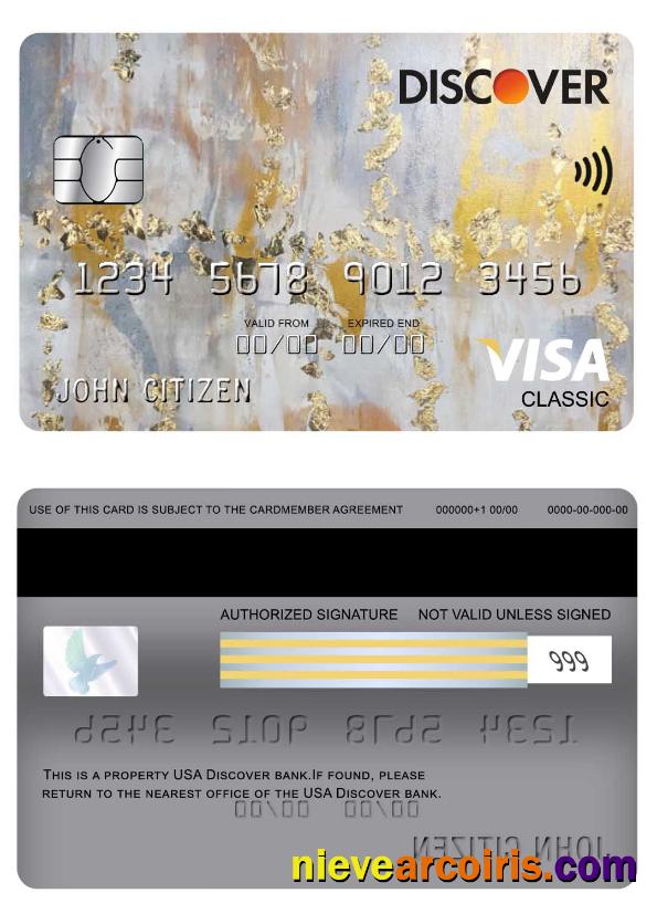 USA Discover bank visa classic card